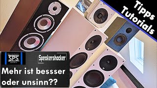 Verschiedene Lautsprecher  Subwoofer an einem Verstärker anschließen im Raum kombinieren Sinnvoll [upl. by Lawan]