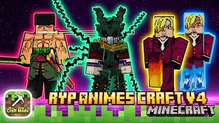 【ADDON】3 NEW CHARACTERS！RYP Animes Craft V4 Addon Upgraded in Minecraft PE  Craft Mods [upl. by Kingsly]