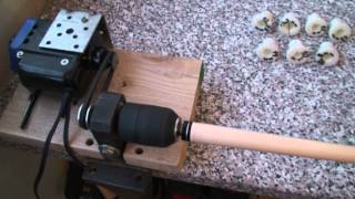 Handmade lathe for installation cue tips and ferrule prototype [upl. by Surovy]