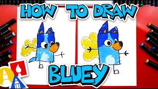 How To Draw Bluey From The Dragon Episode [upl. by Ojillek502]