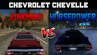 Junkman vs Horsepower  Chevrolet Chevelle  Need for Speed Most Wanted vs Carbon [upl. by Sorrows]