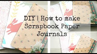 DIY  How to make scrapbook paper journals [upl. by Aiyotal839]