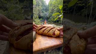 Sucuklu Rulo Sarma Pizza 🍕 Cooking Italian Stromboli roll pizza [upl. by Schaab]