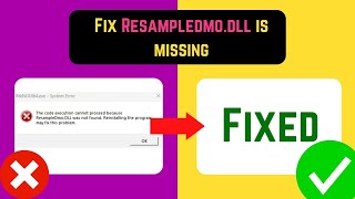 Fix Resampledmodll is missing in Windows 11 English [upl. by Etheline]