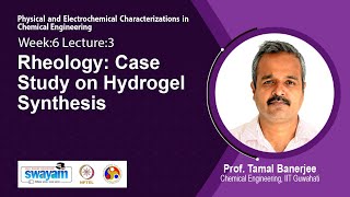 Lec 19 Rheology Case Study on Hydrogel Synthesis [upl. by Mosenthal]