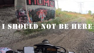 SUPERMOTO MOTO VLOG DIRT AND BOBA AND SOMETHING SCARY [upl. by Alhahs]