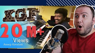 KGF REACTION  AMAZING Theme Music by Anoop Kovalam  Live Programming  KGF Chapter 2  Yash [upl. by Dosi712]