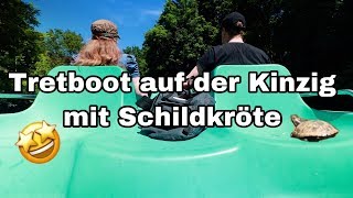 Tretboot auf der Kinzig mit Schildkröten [upl. by Venola]