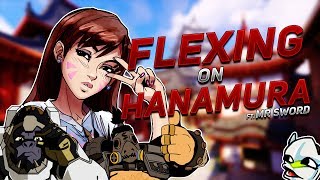 FLEXING ON HANAMURA  Emongg Overwatch [upl. by Eilrebma]