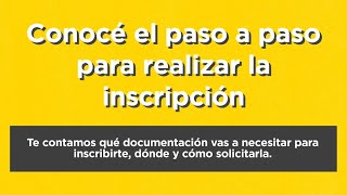 Terminá la secundaria  Conocé el paso a paso para realizar la inscripción [upl. by Sudnac]