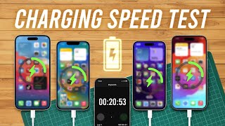 iPhone 15 vs iPhone 14 Charging Speed Test Does USBC Matter [upl. by Sivolc]