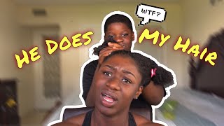 I LET MY 8 YEAR OLD BROTHER DO MY HAIR DISASTER [upl. by Retnyw256]