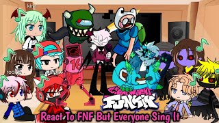 FNF  Me React To FNF But Everyone Sing It Special 3k [upl. by Aynekat]