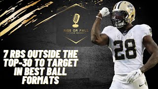 7 MUST DRAFT RUNNING BACKS OUTSIDE TOP 30 RB RANKINGS  JAMES CONNER IN BEST BALL 2021 [upl. by Massimiliano292]