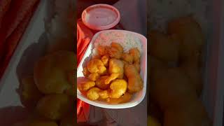 LETS SEE HOW HE LIKES SWEET AND SOUR CHICKEN tastetest foodreview chinesefood foodie [upl. by Collbaith271]