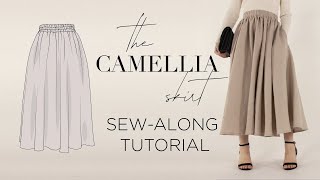 DIY Gathered Skirt  Camellia Skirt SewAlong Tutorial [upl. by Amy]