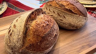 Honey wheat sourdough bread recipe bread sourdoughbaking sourdoughclub sourdoughbread baking [upl. by Itoyj]