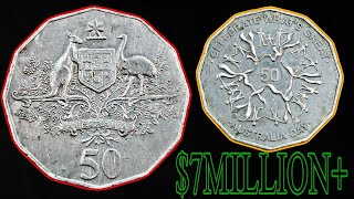 MOST VALUABLE AUSTRALIA 50 CENTS COINS Ultra Rare and High Price Coins Worth Millions [upl. by Prudi602]