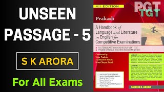 English Comprehension Practice Set  5 l Unseen Passage l Passage Solving Tricks l [upl. by Pergrim]