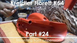 Kreidler Florett K54  Part 24 Mounting front suspension [upl. by Llerred]