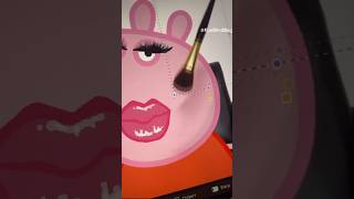 Peppa Pig Baddie Transformation 💅🏼✨ makeup art peppapig [upl. by Ennayram491]