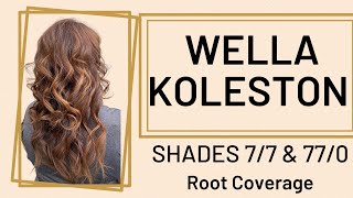 How to use Wella Koleston 77 amp 770 on greywhite hairRoot coverageMedium warm brown hair [upl. by Anahsirk49]