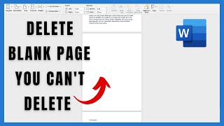 How to delete a Blank Page you cant delete in Word 2024 [upl. by Sucramej]