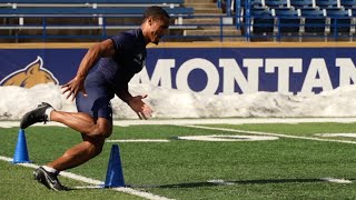 Seven players showcase skills as Montana State football hosts Pro Day [upl. by Evslin]