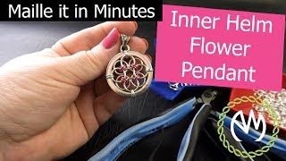 Chain Maille Tutorial  Inner Helm Flower Pendant [upl. by Aserehs]