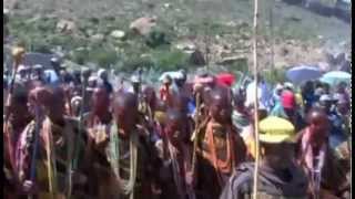 Basotho initiates singing in Lesotho [upl. by Airad210]