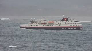 Expedition Cruise Ship SPITSBERGEN departs A Coruña 4K [upl. by Naenej]