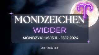 ♈️WIDDER🌕MONDZEICHEN🌕Öffne dich für deine Veränderung151115122024 [upl. by Akiehsat]