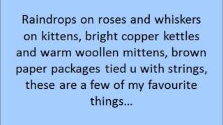 My Favourite Things  karaoke wlyrics [upl. by Renrut]