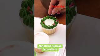 Christmas cupcake decorations🌲🧁shorts shortsfeed christmas trending youtubeshorts viral cake [upl. by Elleinnad764]