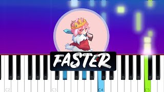 Technoblade  Blitz Faster Remix Piano Tutorial [upl. by Dasi]