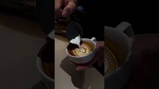 How to make latte art 2024  barista🦢🍁viral shorts latte coffee follow foryou [upl. by Adnylam]