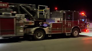 Gresham Fire Departments New TDA Truck 71 responding to a residential fire in Gresham [upl. by Nosnarb222]