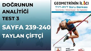 GEOMETRÄ°NÄ°N Ä°LACI SORU BANKASI  NOKTANIN ANALÄ°TÄ°ÄÄ° TEST3 SAYFA 239240 [upl. by Tor]