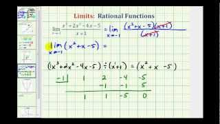 Ex 3 Determine a Limit of a Rational Function by Factoring and Simplifying [upl. by Pritchett340]