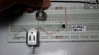 Control velocidad de Motores DC con Transistor y Potenciómetro  DC motor speed control [upl. by Melly]