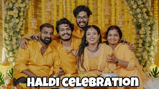 HALDI CELEBRATION  PRAVEEN MRUDULA 💛 [upl. by Lyrrehs469]