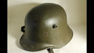 Stahlhelm M 18  Weltkrieg  Helmet M18  World War  Konservierung [upl. by Aikcir]