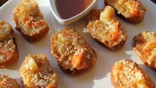 Sesame shrimp toasts  Morgane Recipes [upl. by Yelha932]