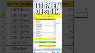 Excel Interview Question Part1 exceltricks [upl. by Chung]