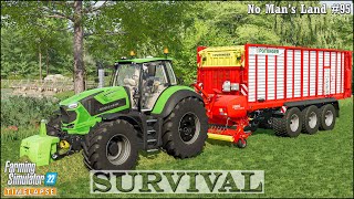 Survival in No Mans Land Ep95🔹Raking amp Collecting Hay Making a New Field🔹FarmingSimulator22🔹4K [upl. by Notgnirrac46]