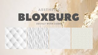 AESTHETIC WHITE WALLPAPER THEME DECALS FOR BLOXBURG  ROBLOX [upl. by Lanni856]