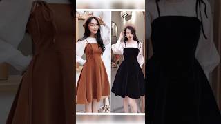 Beautiful winter pinafore dress shorts youtubeshorts shortsvideo trendy new winter dress [upl. by Fransen]