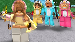 DESTROYING The BIGGEST TEAM in Roblox Murder Mystery 2 [upl. by Aihsyn926]