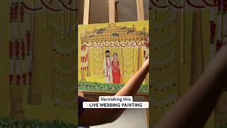 Varnishing✨ varnishing liveweddingpainting artshorts art portraitpainting [upl. by Ettebab726]