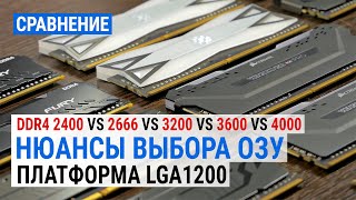 Выбор ОЗУ на платформе LGA1200 с Core i711700K сравнение DDR42400 vs 2666 vs 3200 vs 3600 vs 4000 [upl. by Amory]